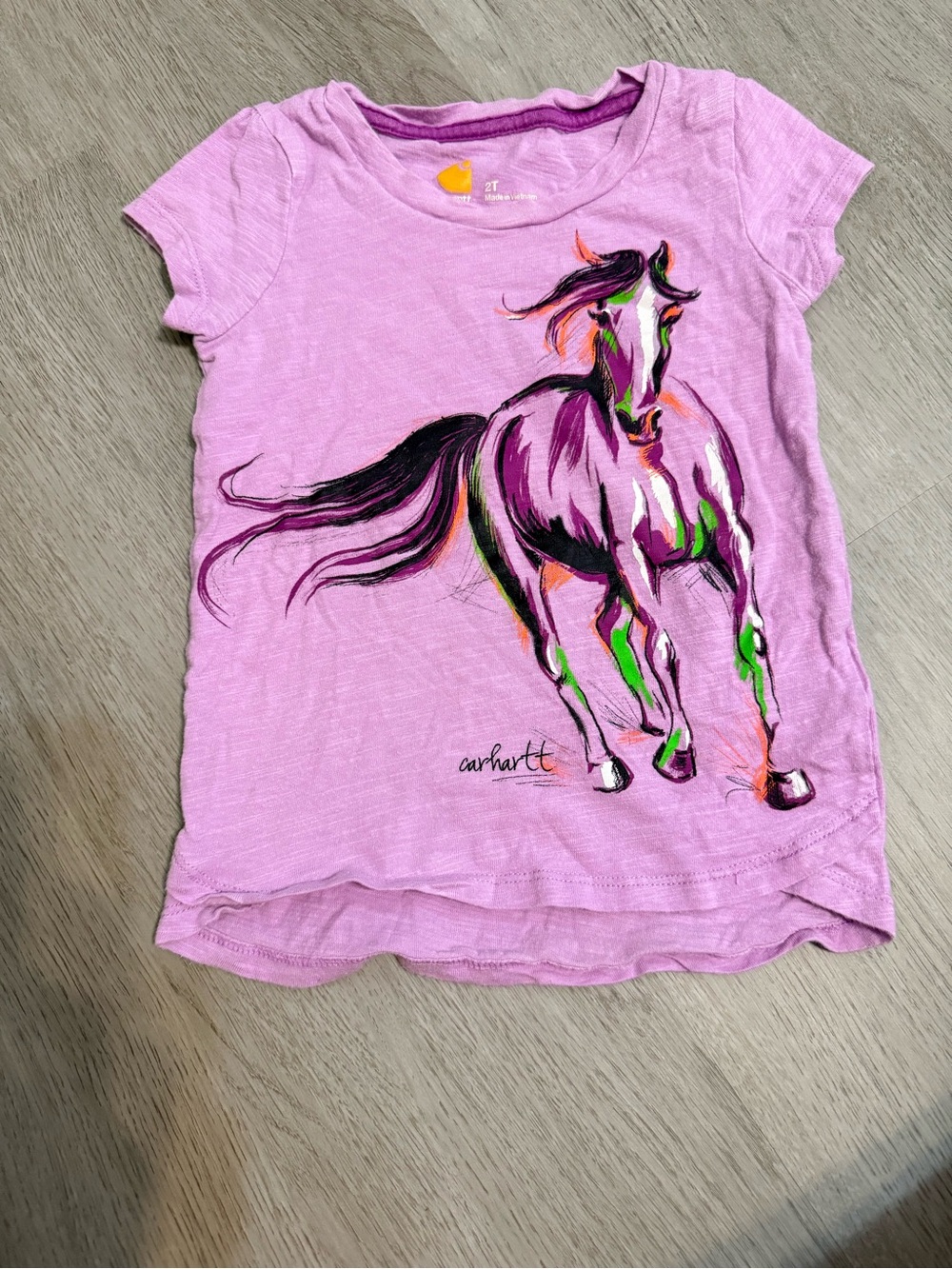 Carhartt Girls' Purple Horse Graphic Tee